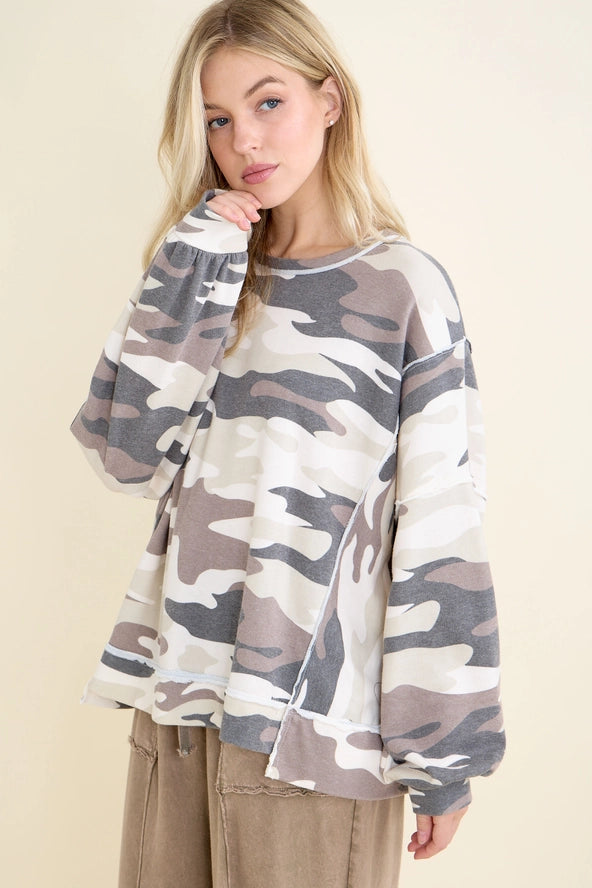 Camo Crewneck Sweatshirt