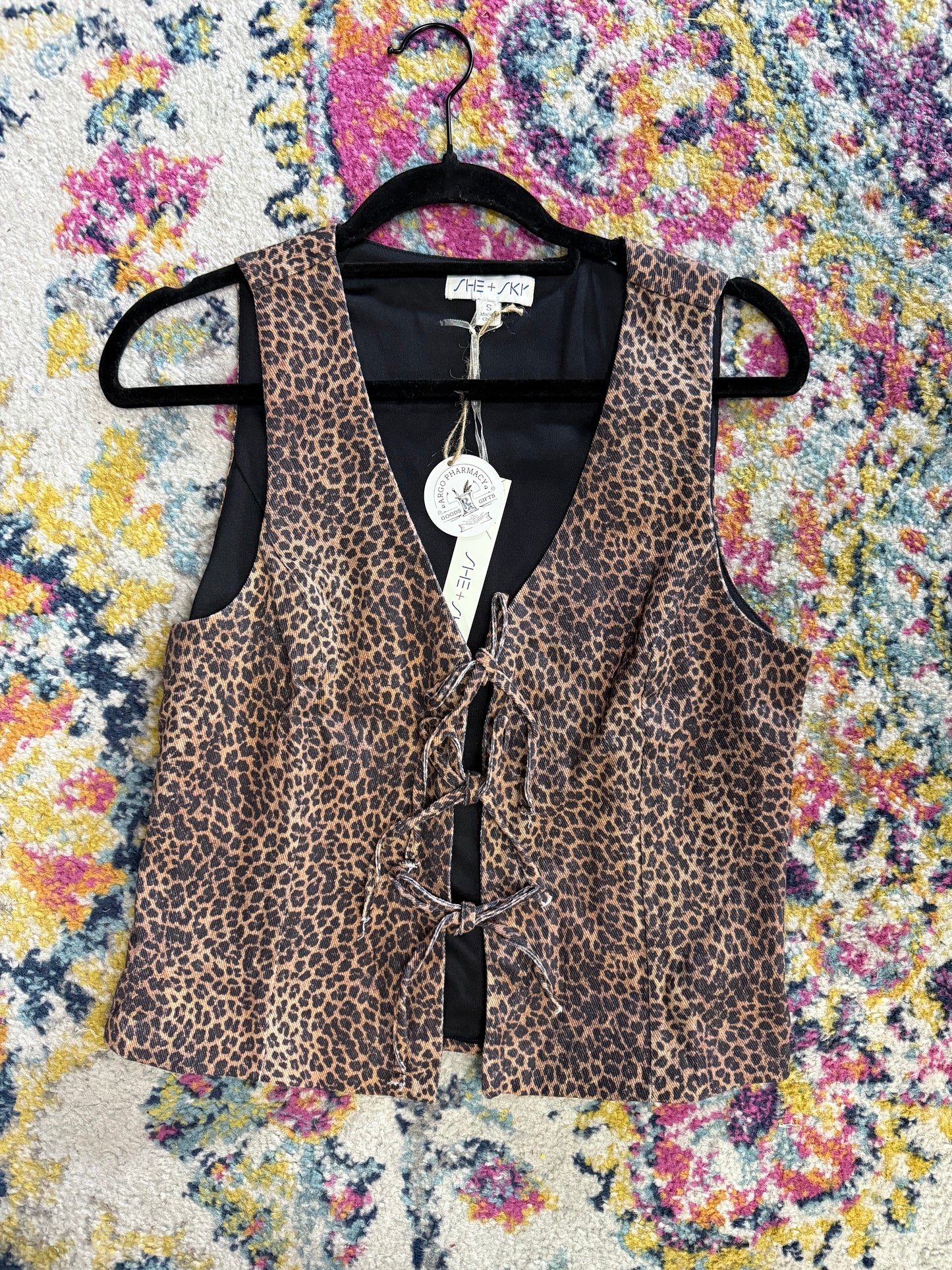 Leopard Bow Vest