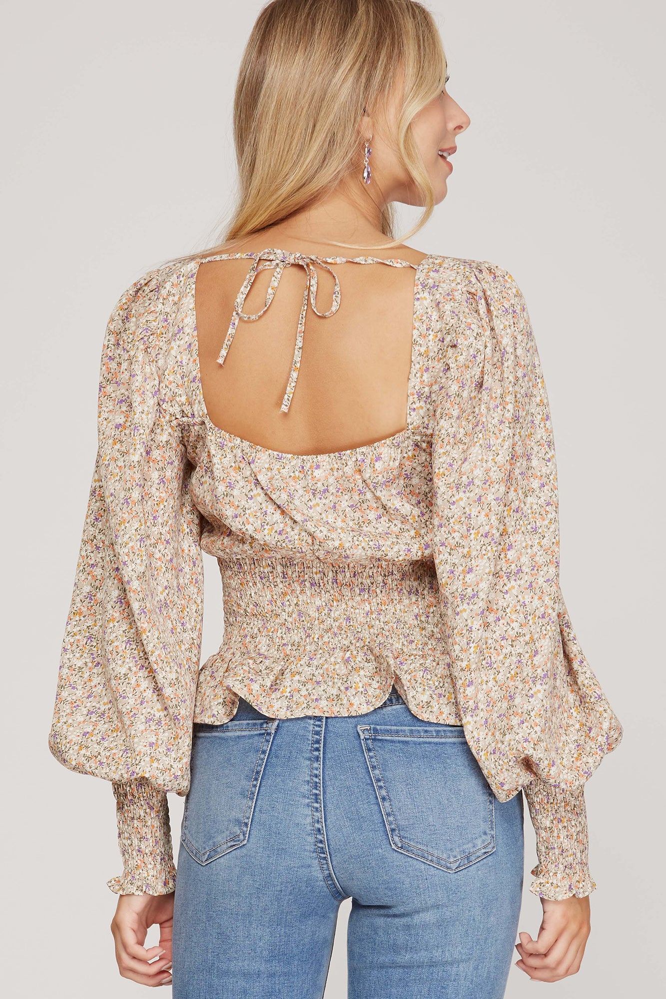 Smoked Flower Blouse
