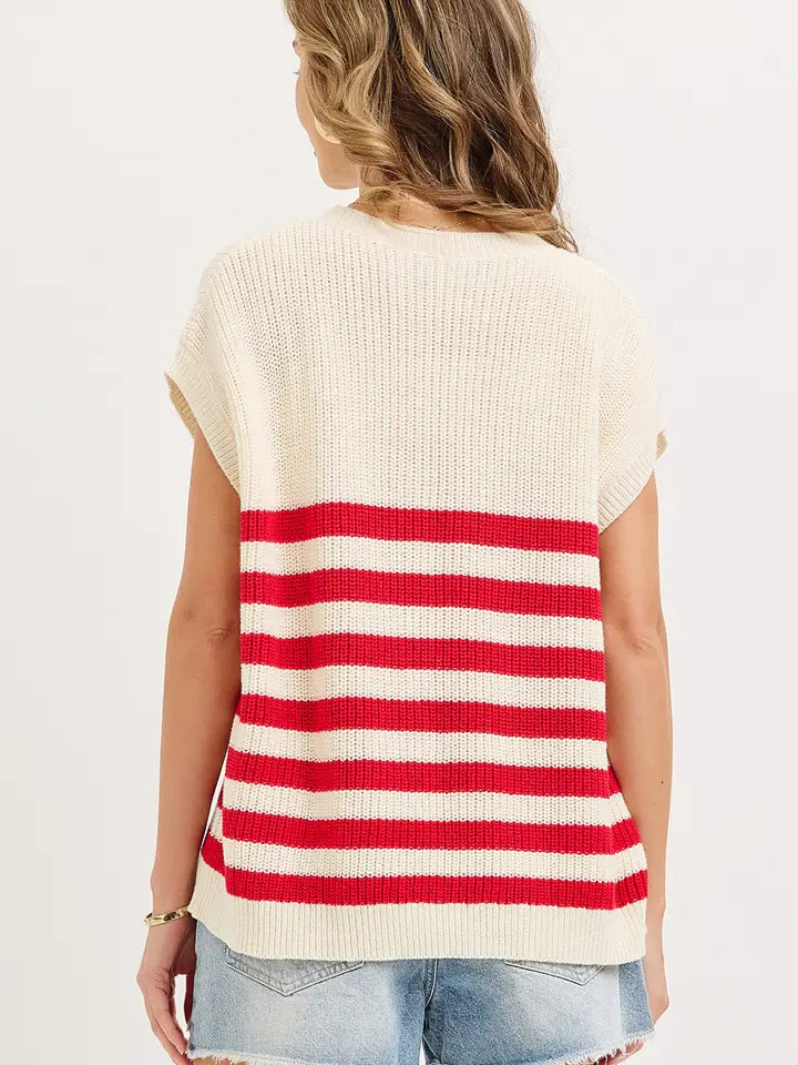 American Flag Sweater Vest