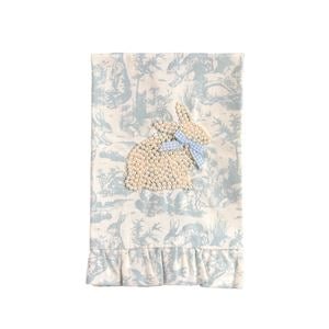 Toile Bunny Tea Towel