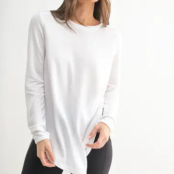 Long Sleeve Flow Top with Side Slit