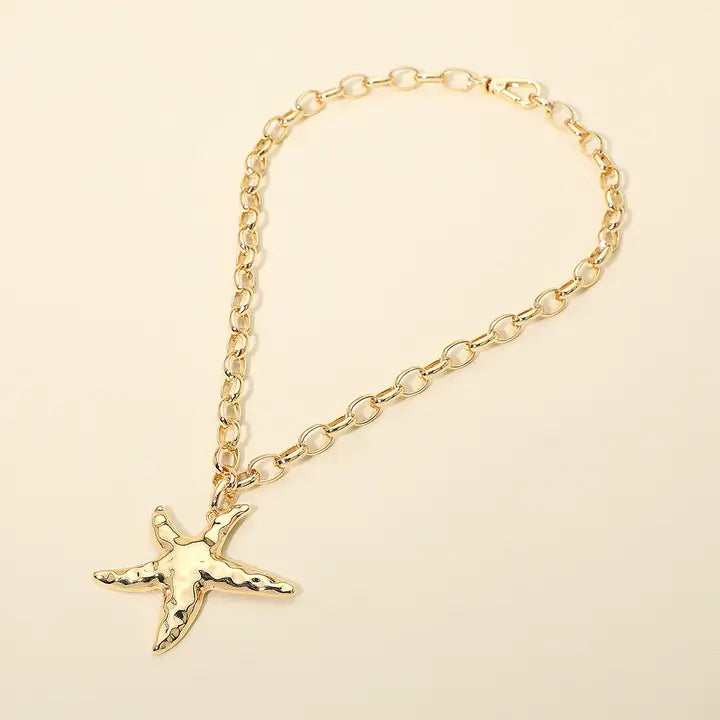Starfish Gold Pendant Necklace