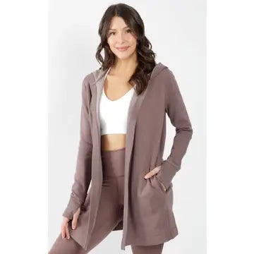 Butter Fleece Hoodie Cardigan