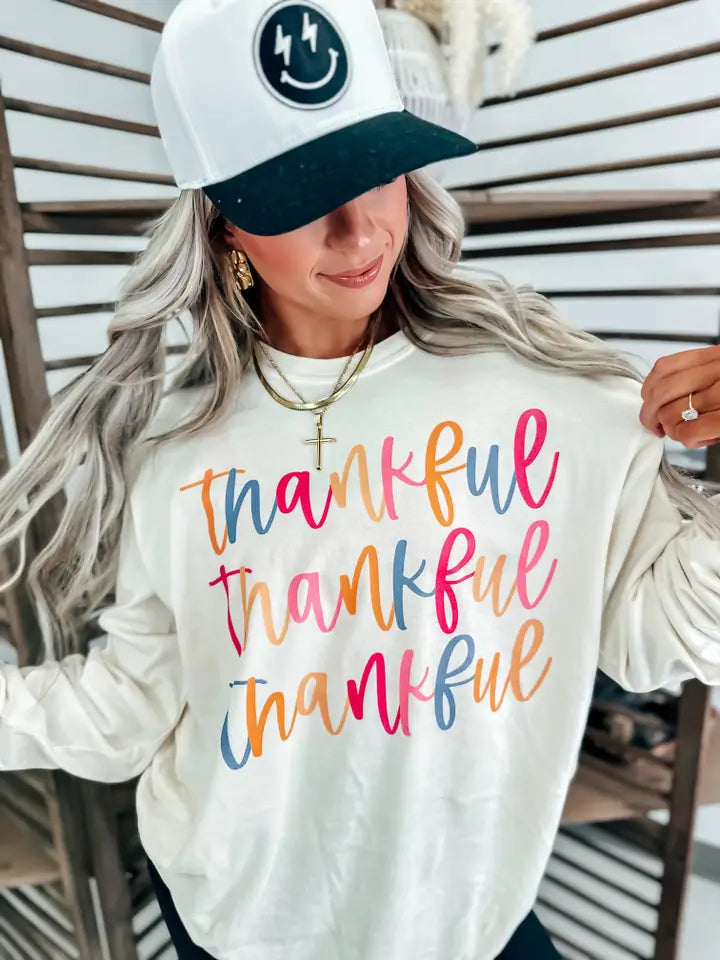 "Thankful" Long Sleeve Tee