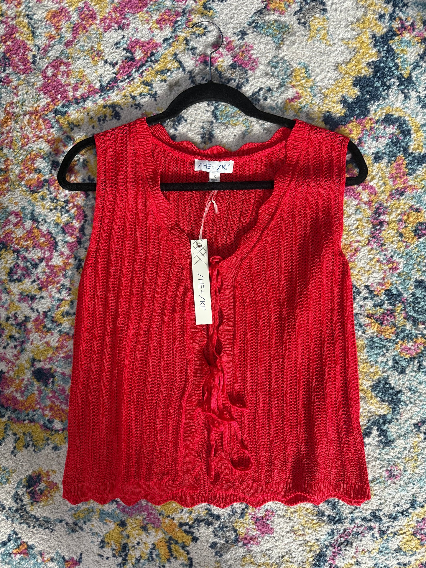 Scallop Tie Sweater