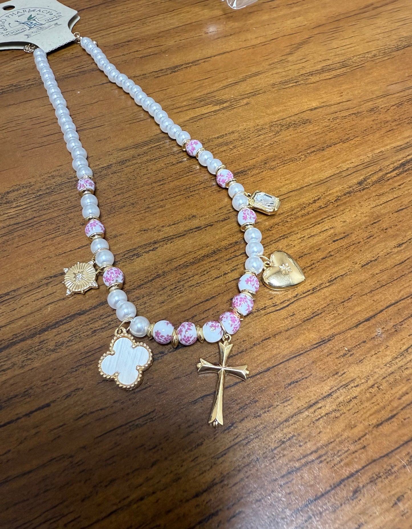 Pink Charm Necklace
