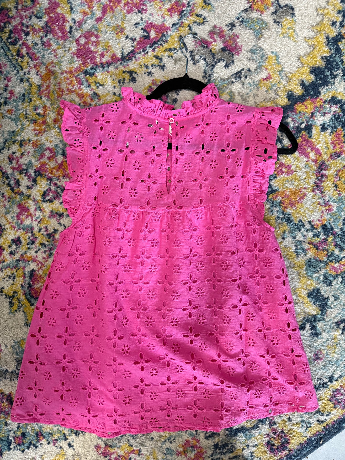 MudPie Eyelet blouse (pink)