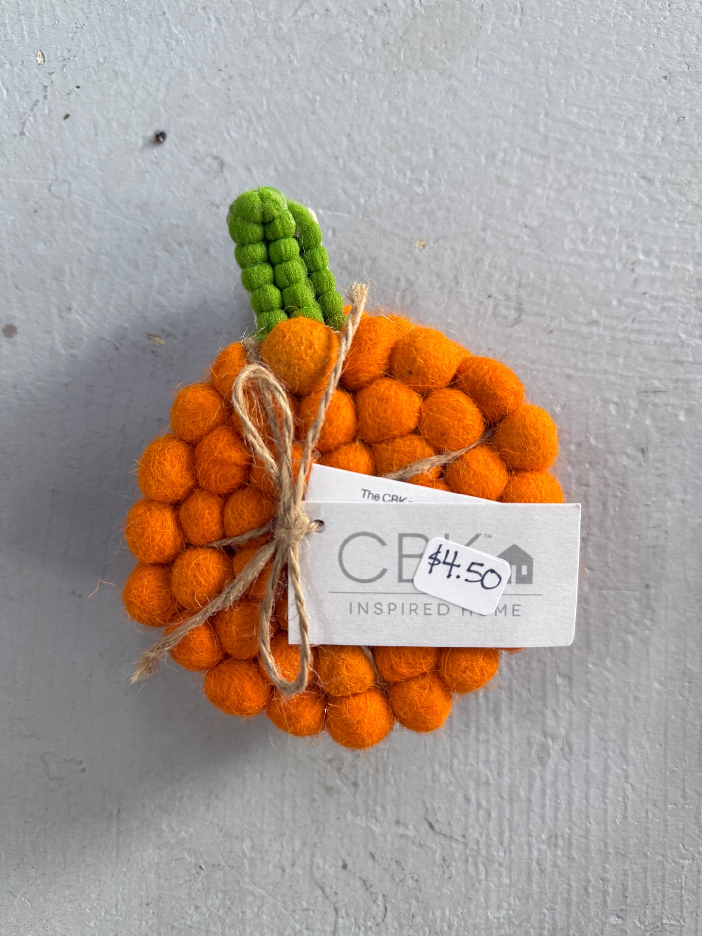 PomPom Pumpkin Coaster Set