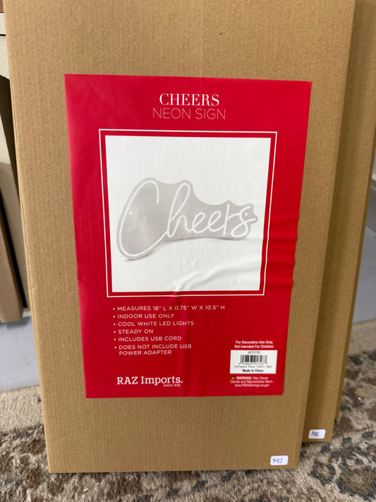 Neon “Cheers” sign