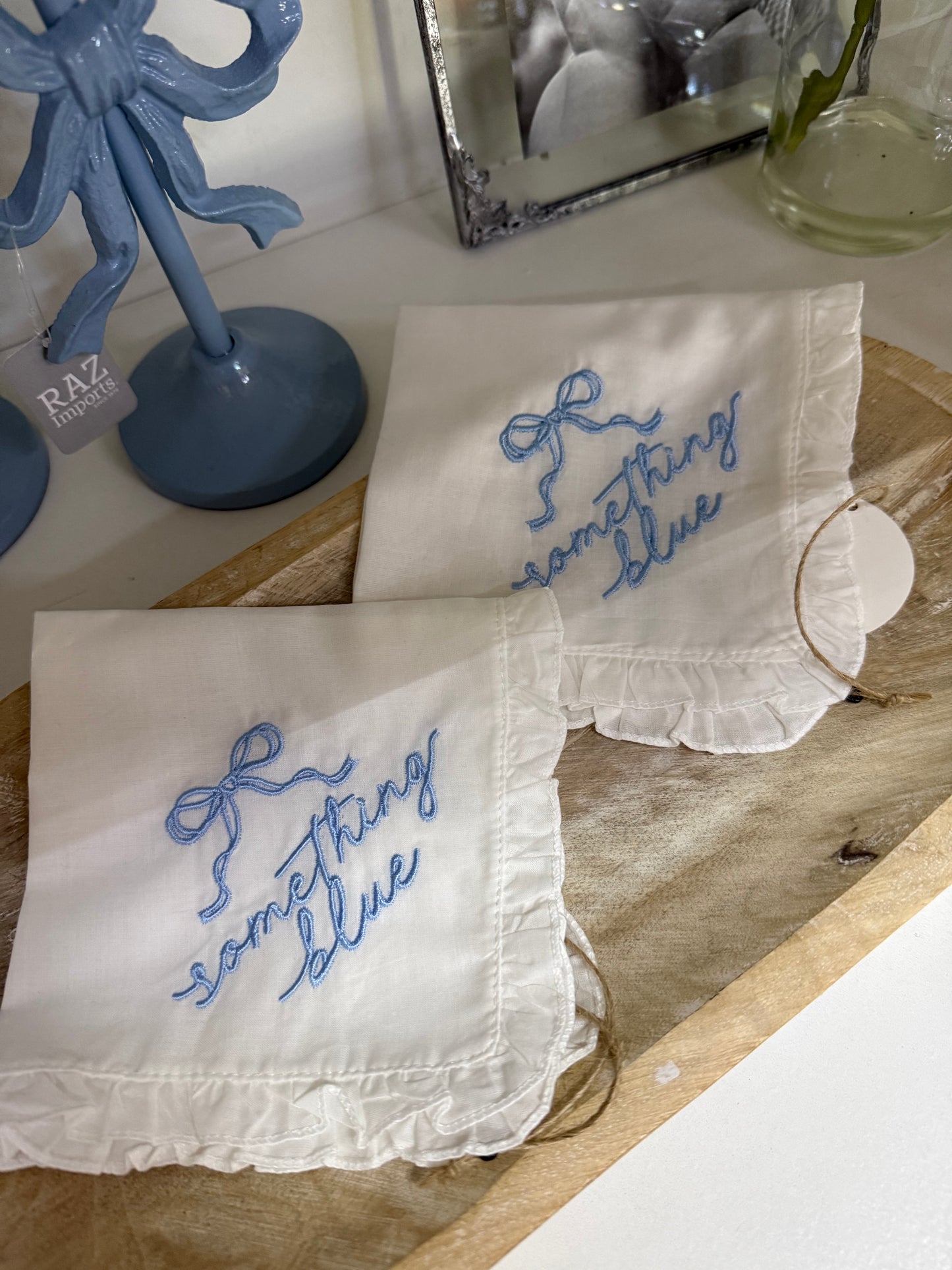 “Something Blue” handkerchief