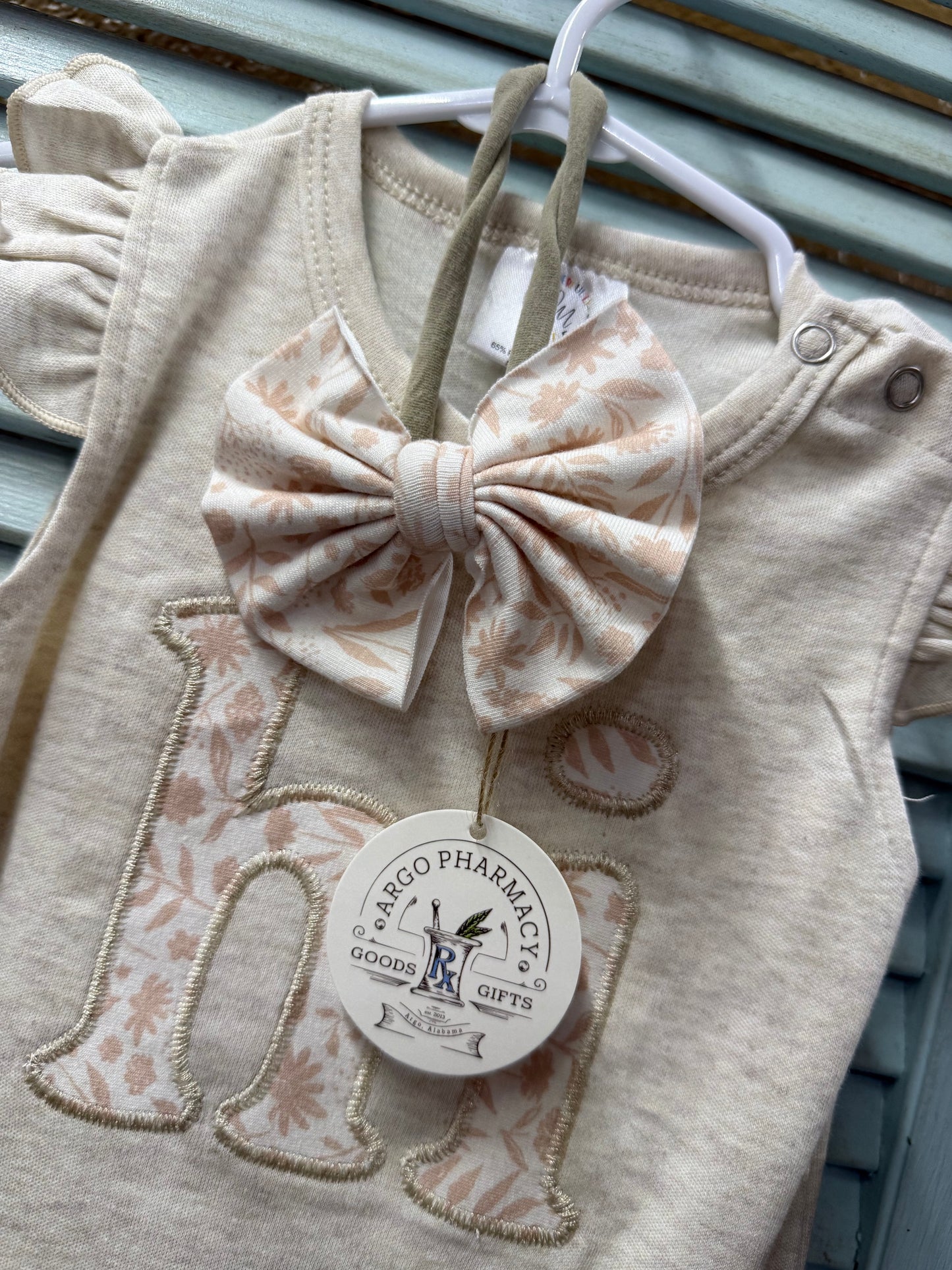 "Hi" Baby Romper with Headband