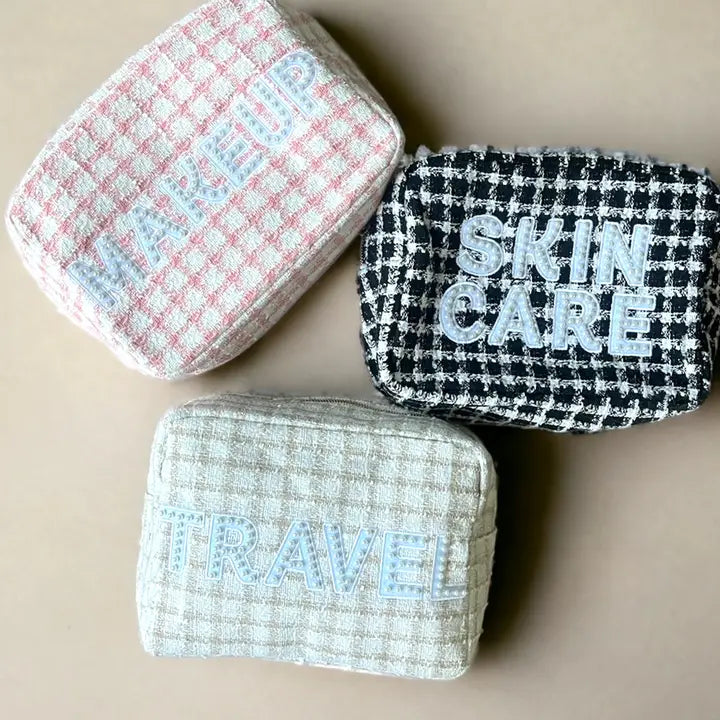 Tweed "Makeup" Travel Bag