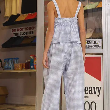 Seersucker Gingham Print Set