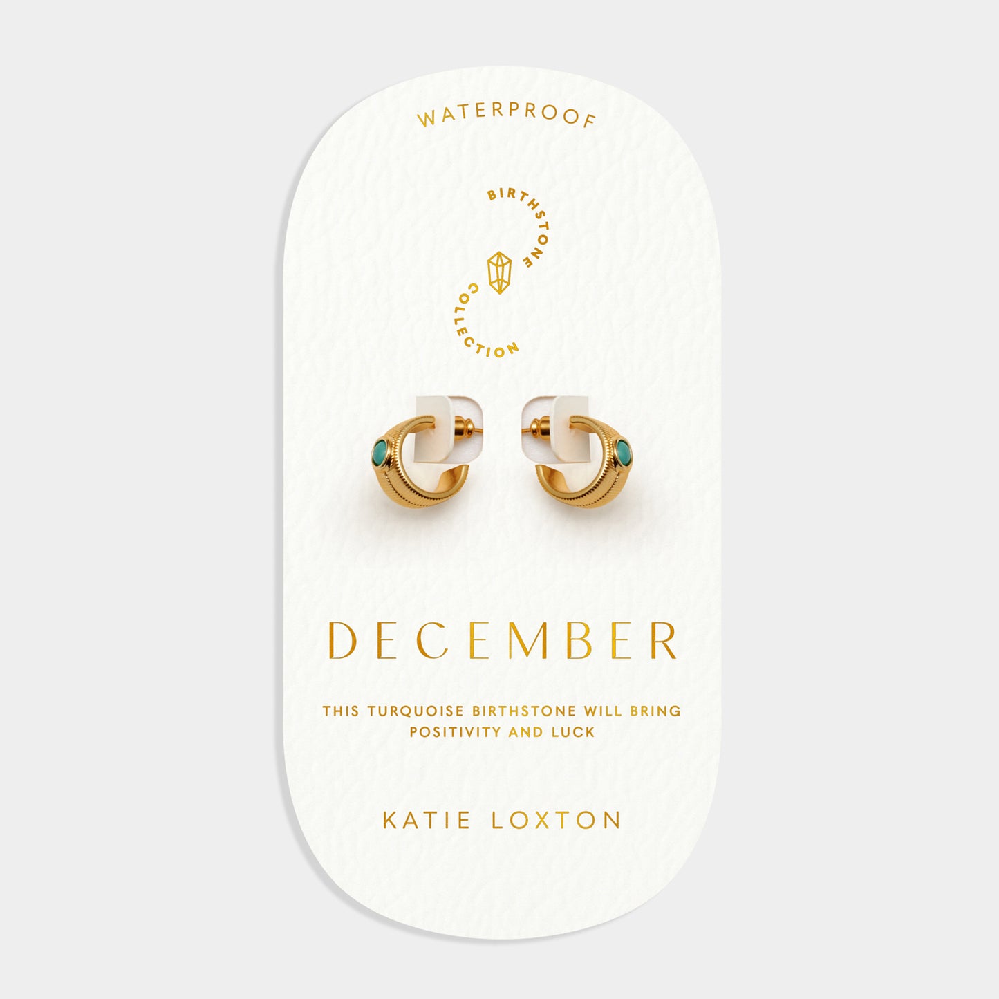 KATIE LOXTON BIRTHSTONE HOOP EARRINGS