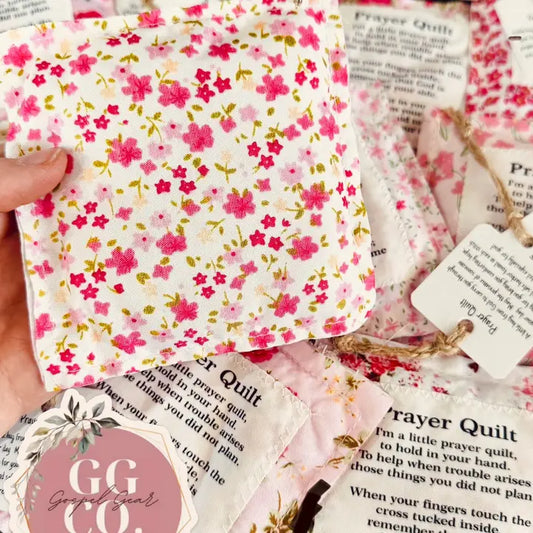 Floral Pink Pocket Prayer Quilt