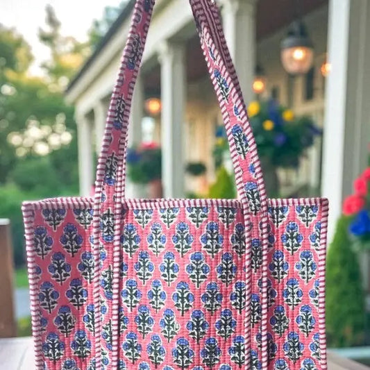 Annabelle Pink Floral Tote Bag