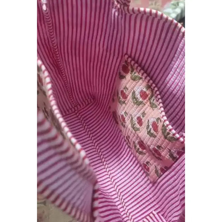 Cider Bloom Pink Scalloped Tote Bag