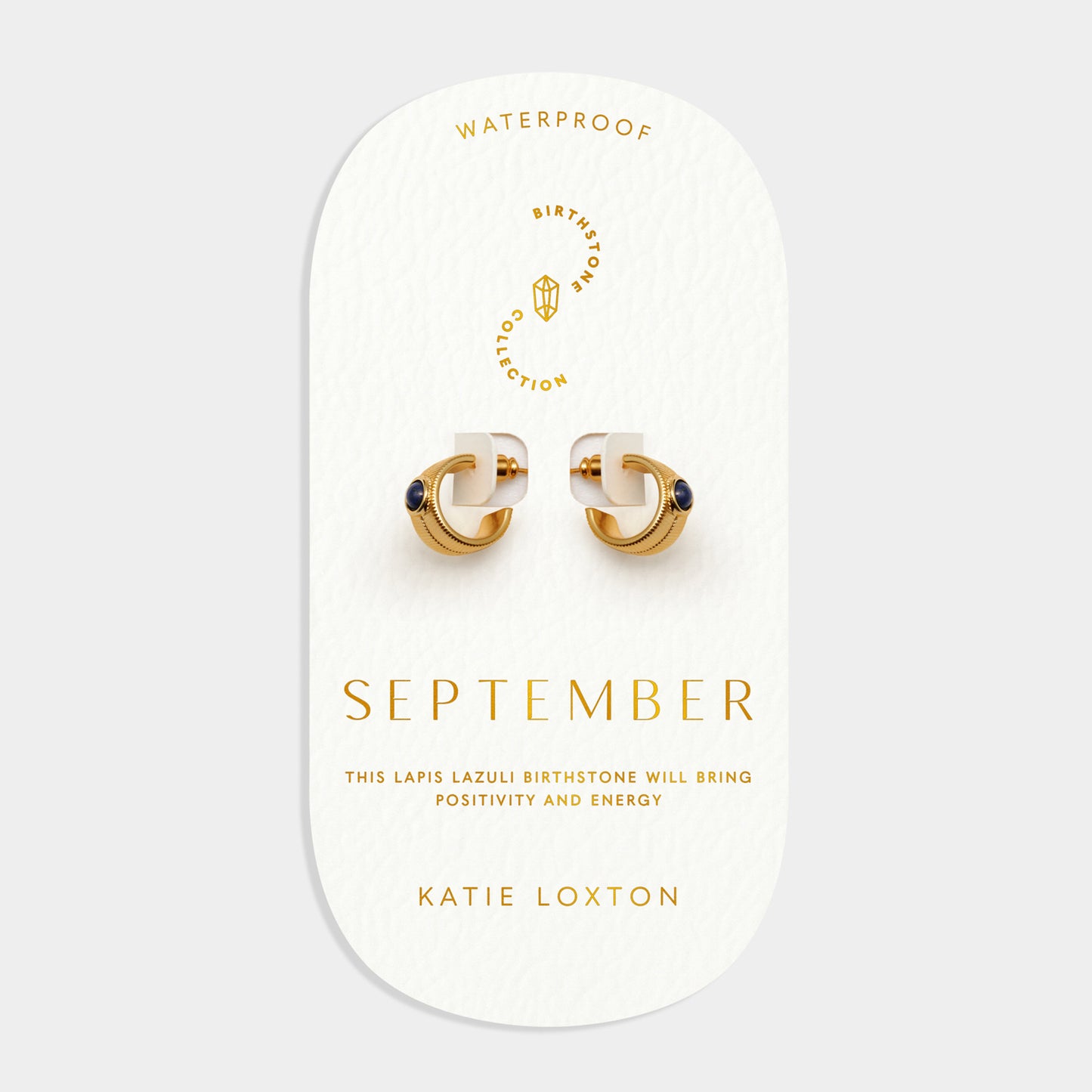 KATIE LOXTON BIRTHSTONE HOOP EARRINGS
