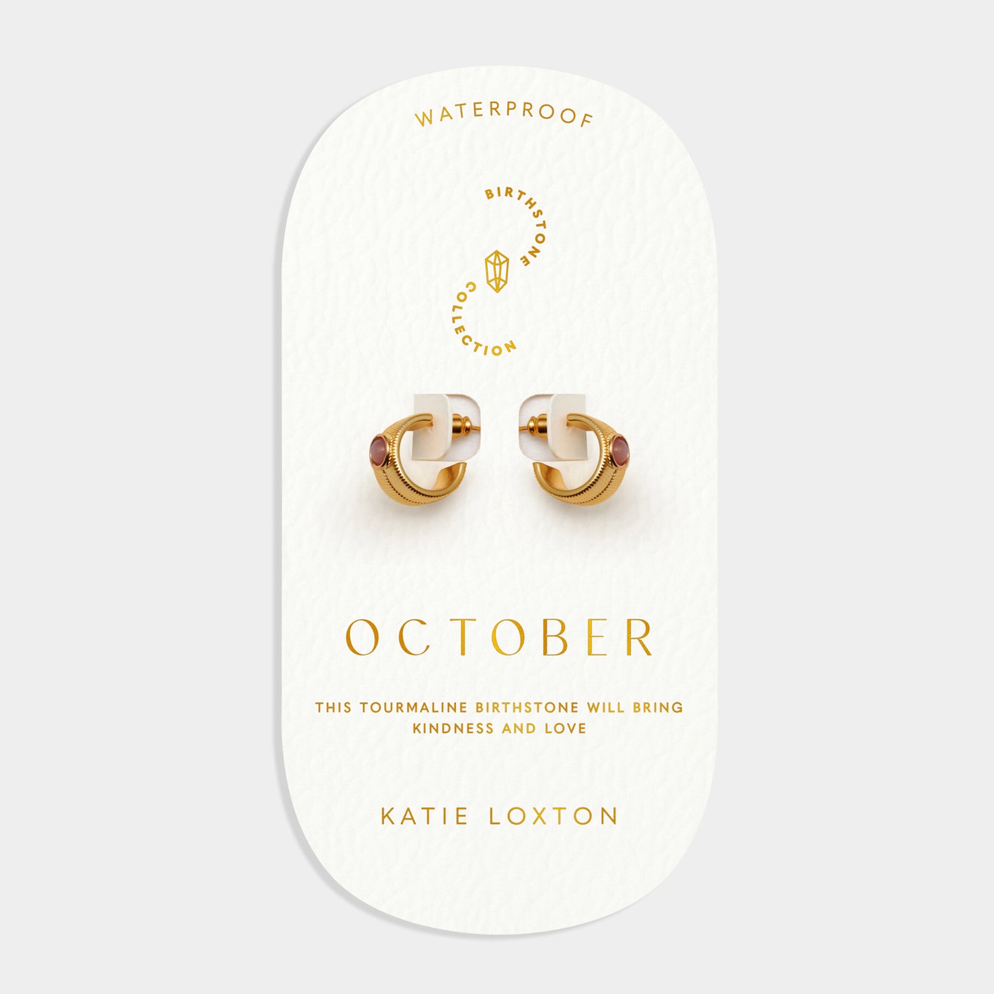 KATIE LOXTON BIRTHSTONE HOOP EARRINGS