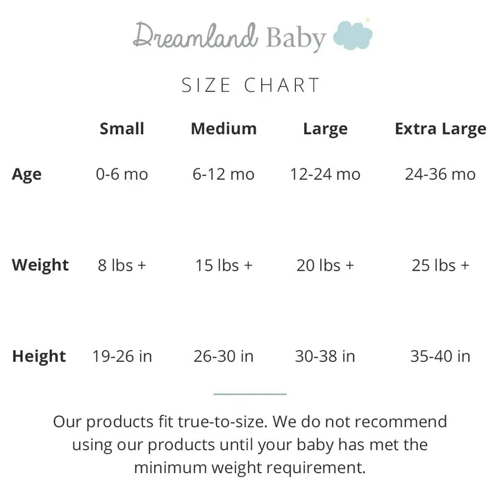 Dream Weighted Sack  0-6 Months