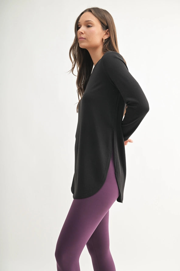 Long Sleeve Flow Top with Side Slit
