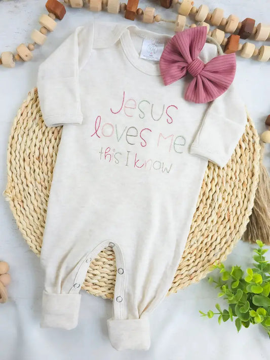 Jesus Loves Me Romper (Girl)