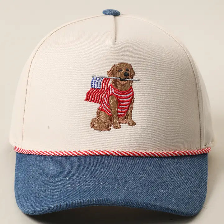 Golden Dog Flag Hat