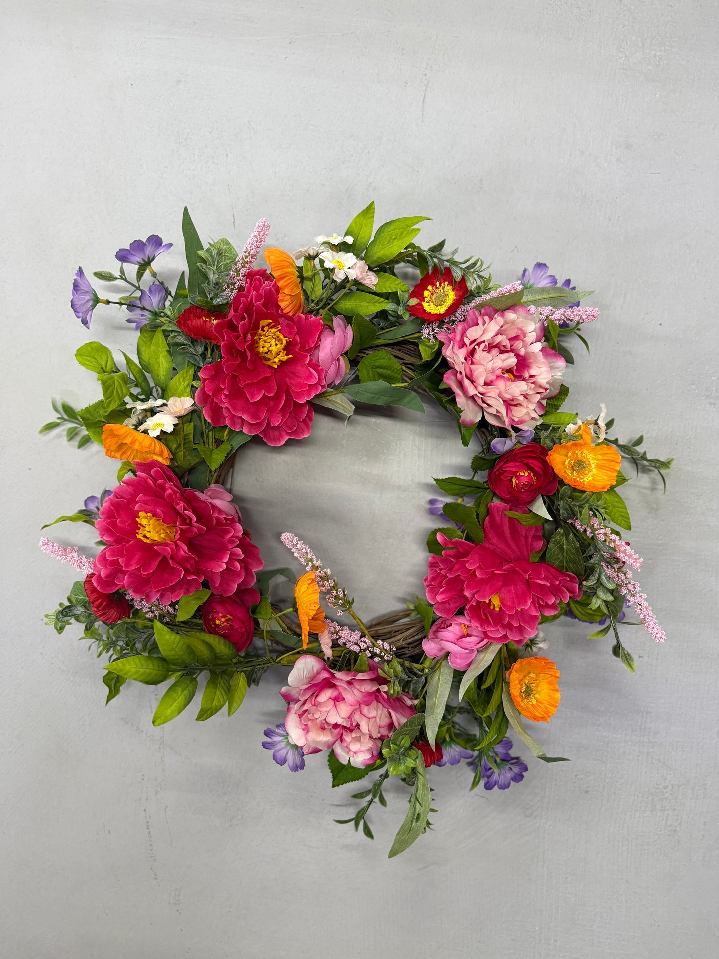 24" Colorful Floral Wreath