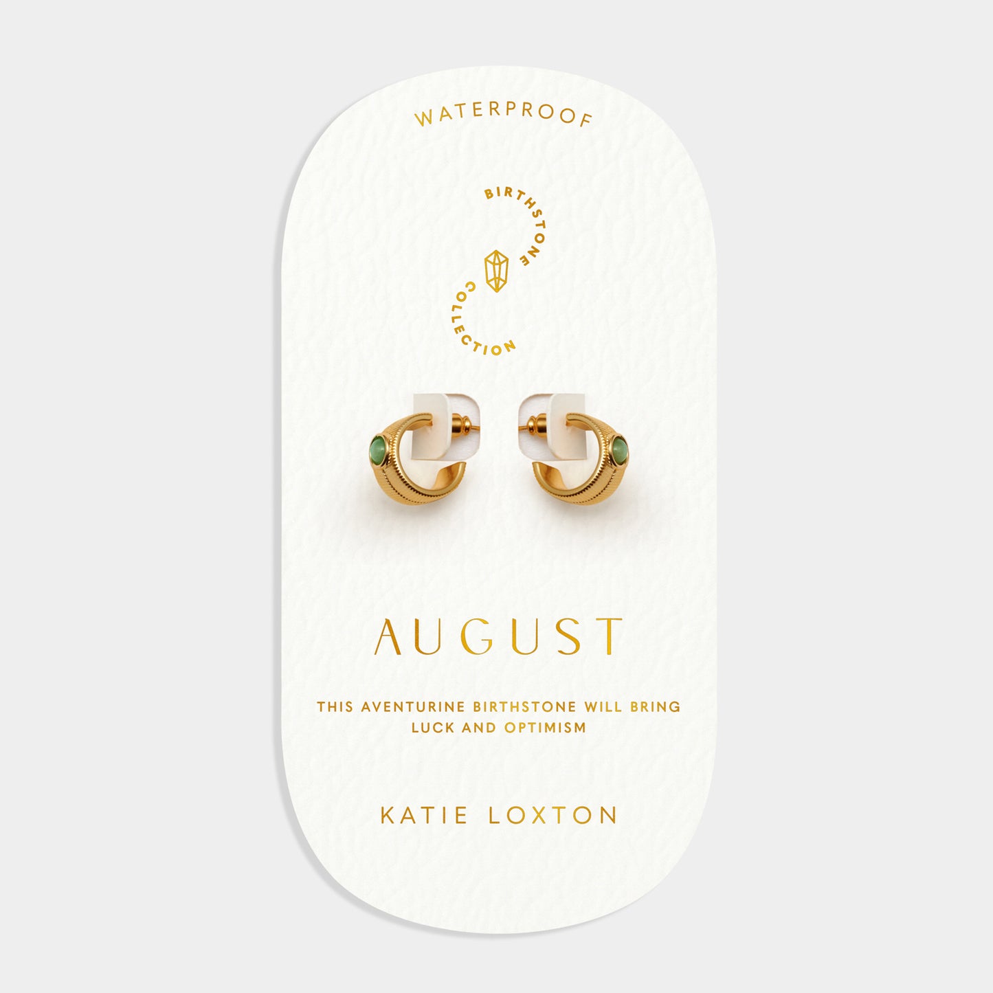 KATIE LOXTON BIRTHSTONE HOOP EARRINGS