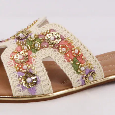 Sequin Beaded Sandal