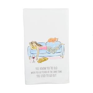 "Go out" Funny Tea Towel