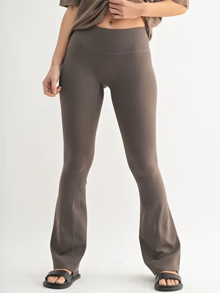 Bronze Flared Fleece Leggings