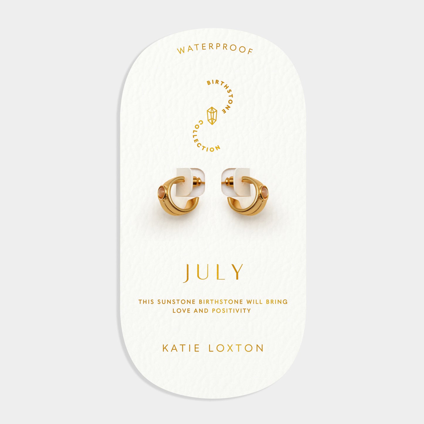 KATIE LOXTON BIRTHSTONE HOOP EARRINGS