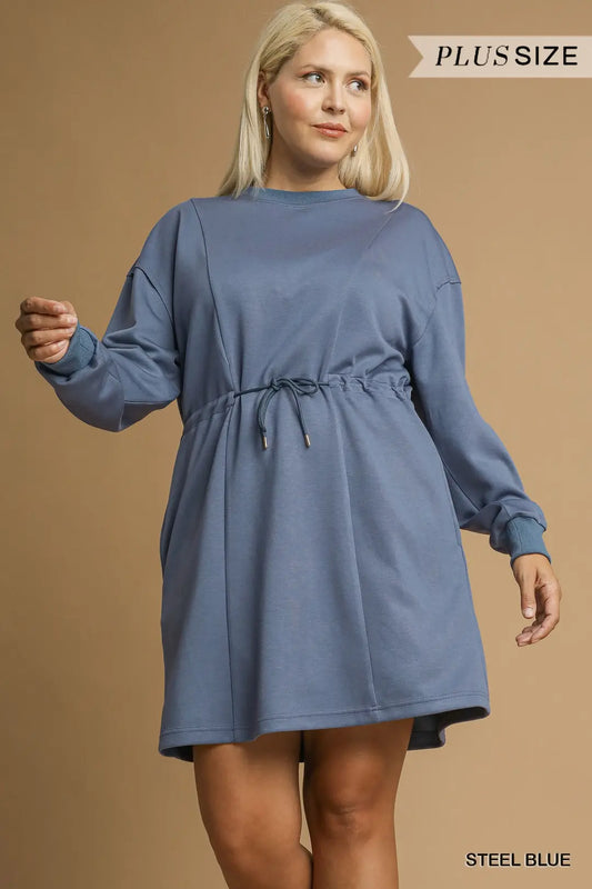 Steel Blue Butter dress (PLUS)