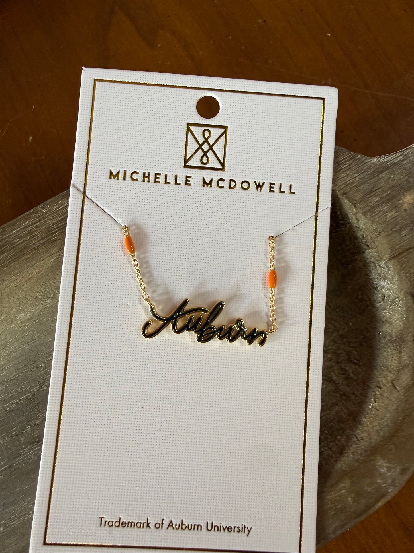 Auburn Script Necklace