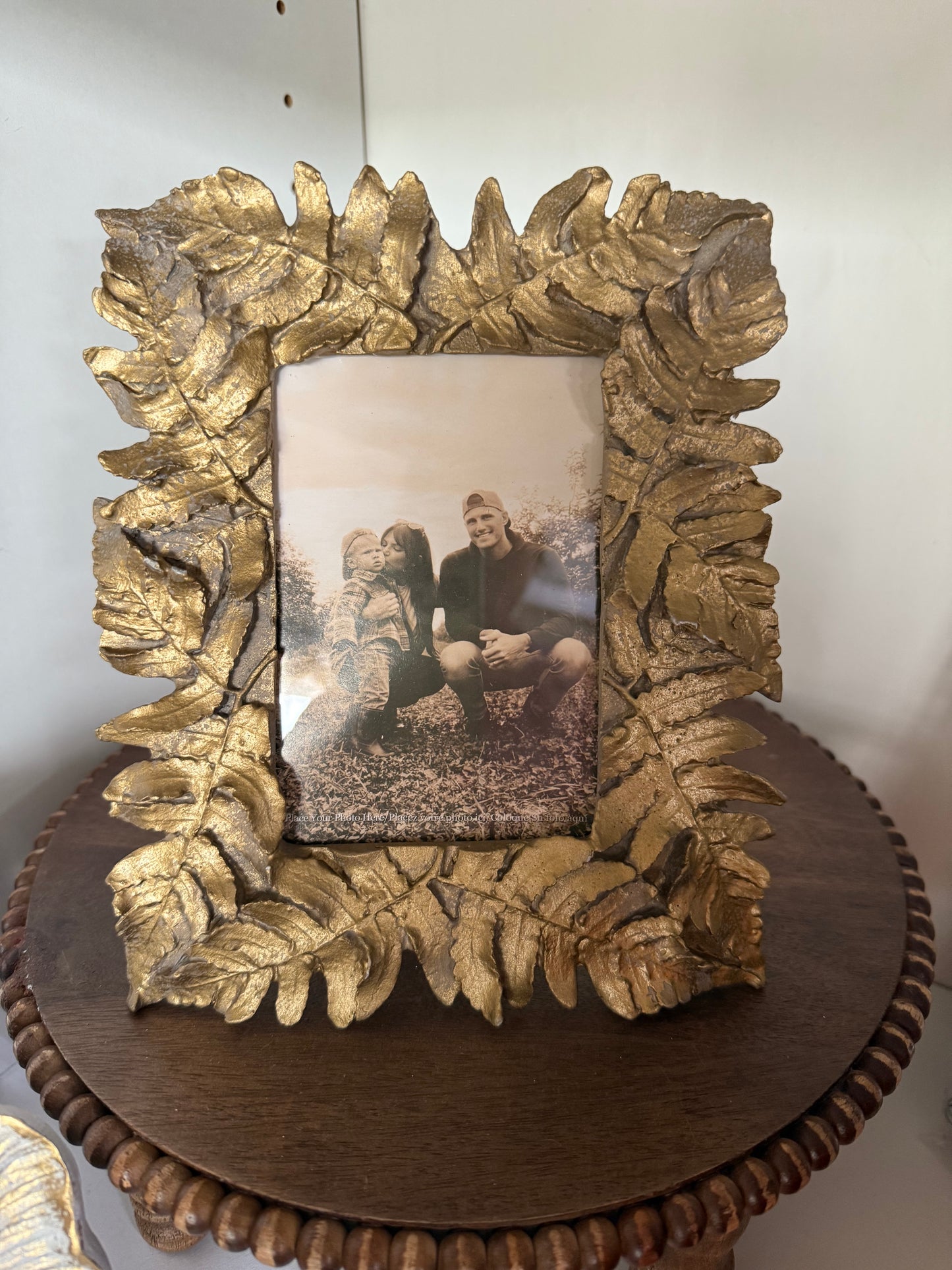 Gold leaves picture frame