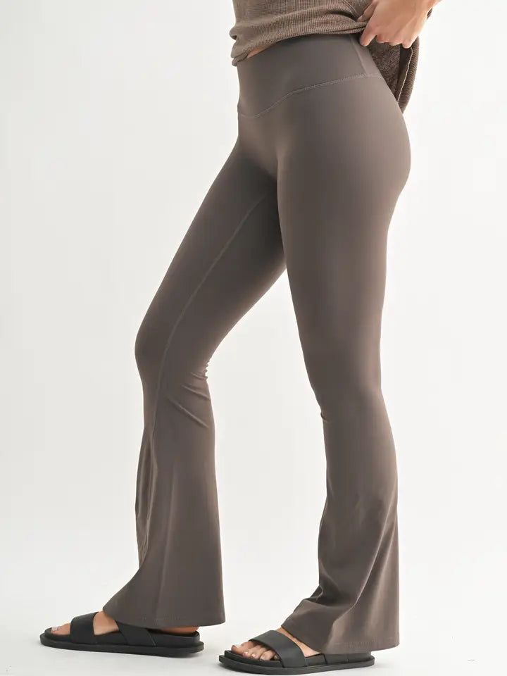 Bronze Flared Fleece Leggings
