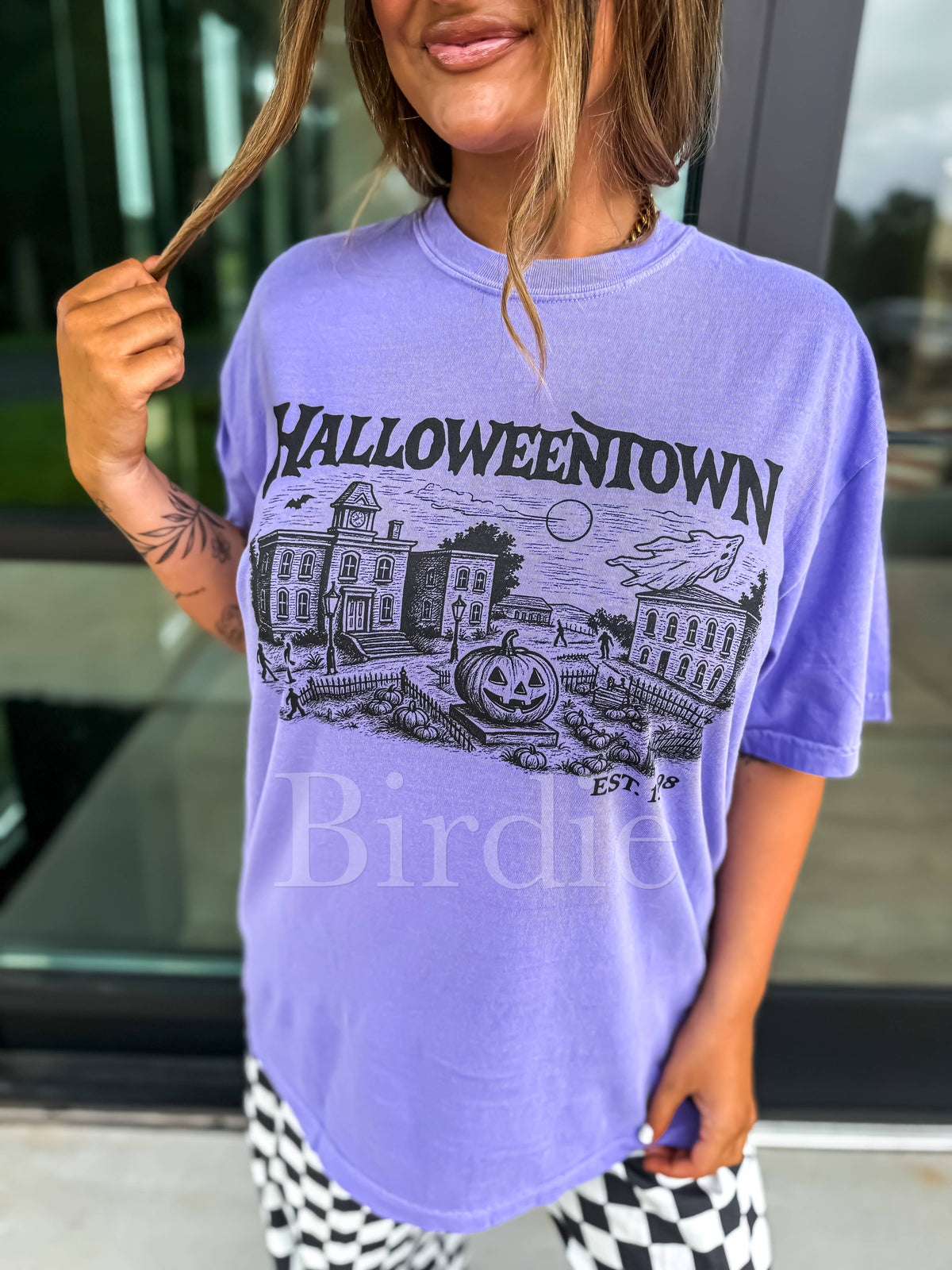 Halloweentown Graphic Tee in Violet