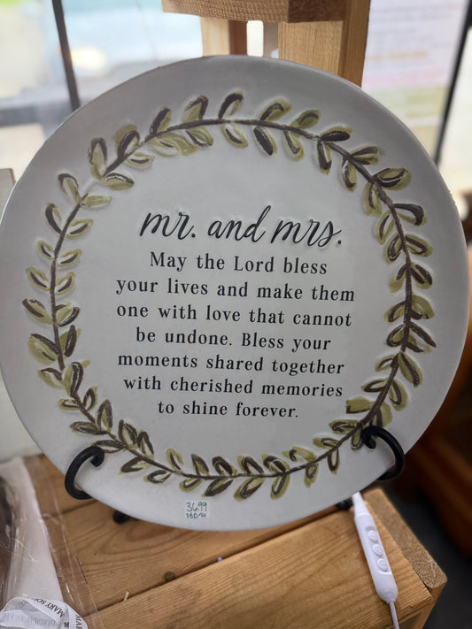Mr./Mrs. Wedding Platter