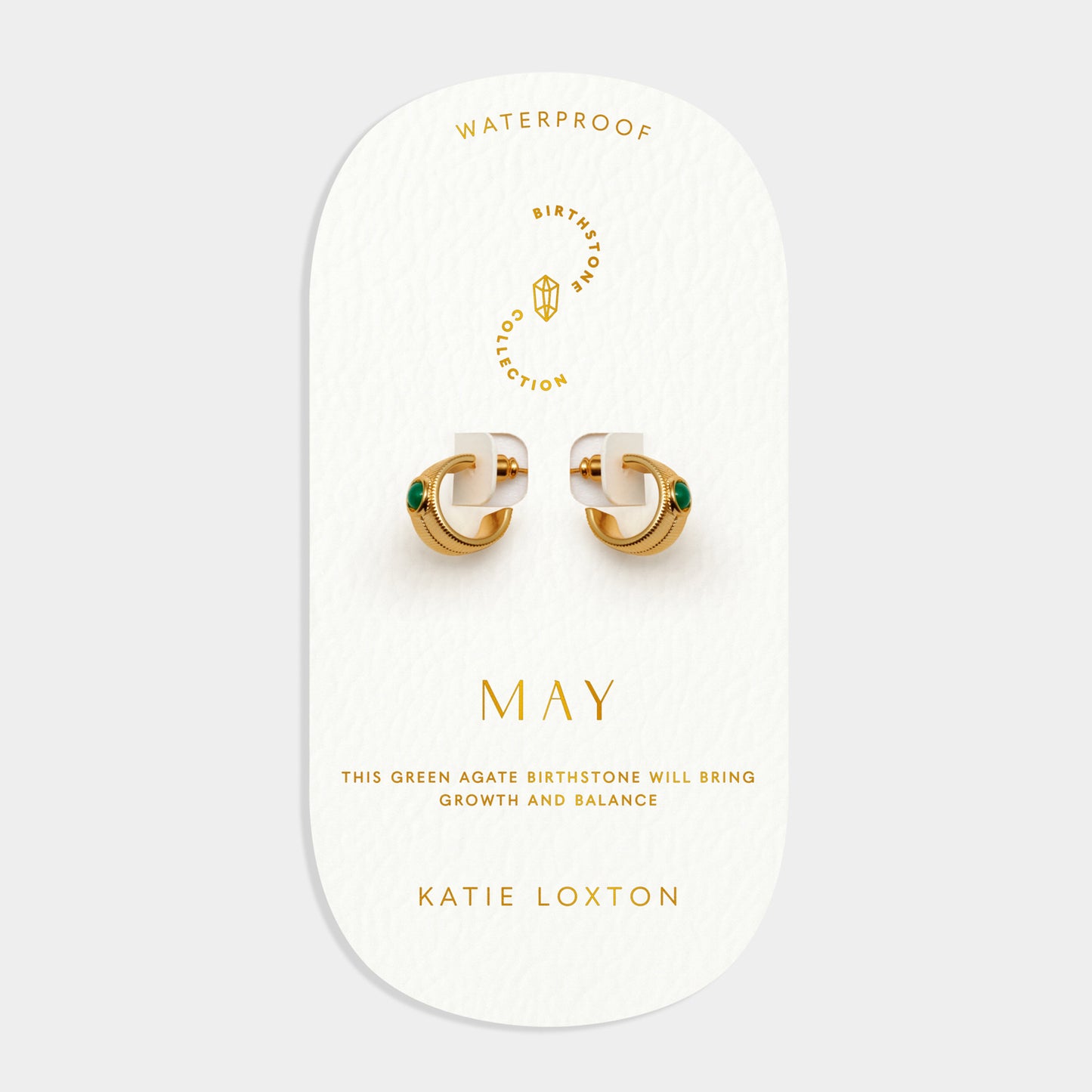 KATIE LOXTON BIRTHSTONE HOOP EARRINGS