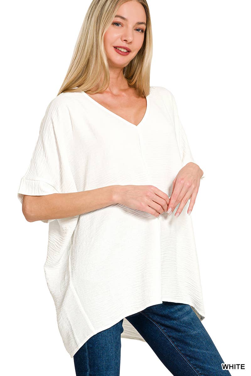 `Airflow Dolman Short Sleeve Top Zenana