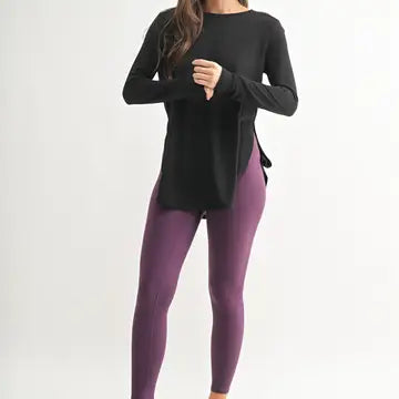 Long Sleeve Flow Top with Side Slit