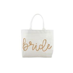 Burlap Bride Tote Bag