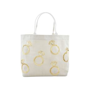 Burlap Wedding Tote Bag