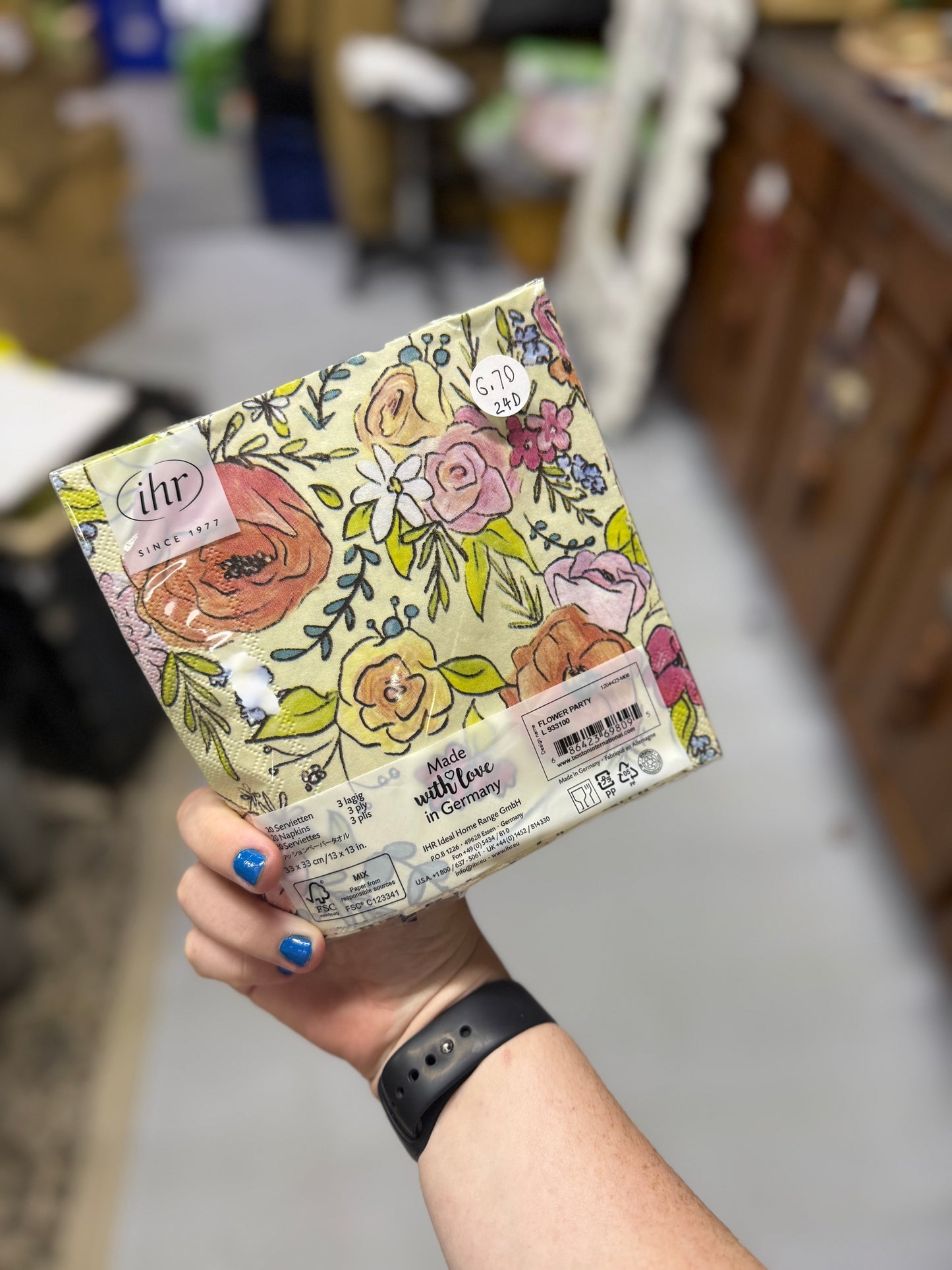 Paper Lunch Napkins Flower Party