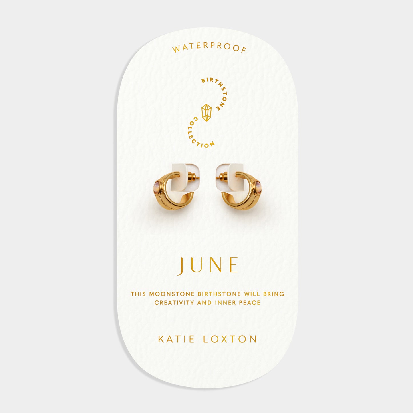 KATIE LOXTON BIRTHSTONE HOOP EARRINGS