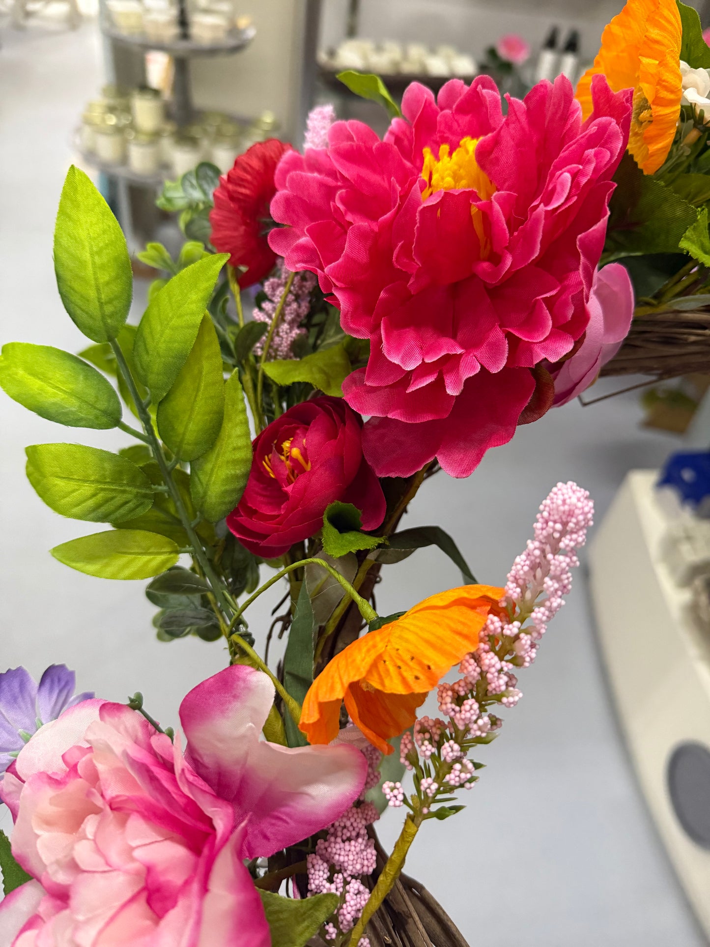 24" Colorful Floral Wreath