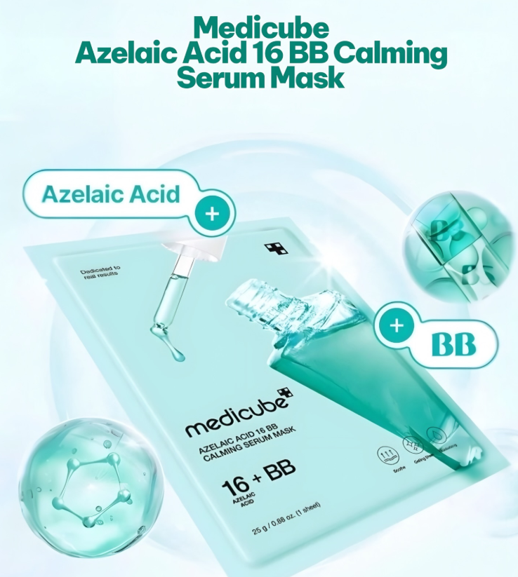 MEDICUBE Azelaic Acid 16 BB Calming Serum Sheet Mask