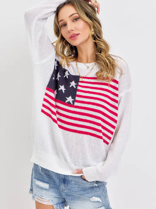 Stars and Stripes Lightweight Sweater